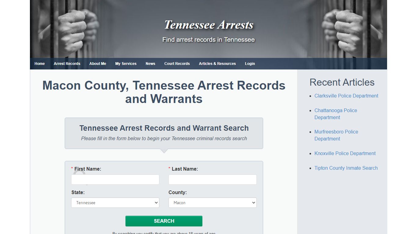 Macon County, Tennessee Arrest Records and Warrants