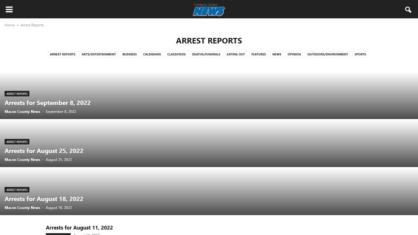 Arrest Reports Archives - The Macon County News